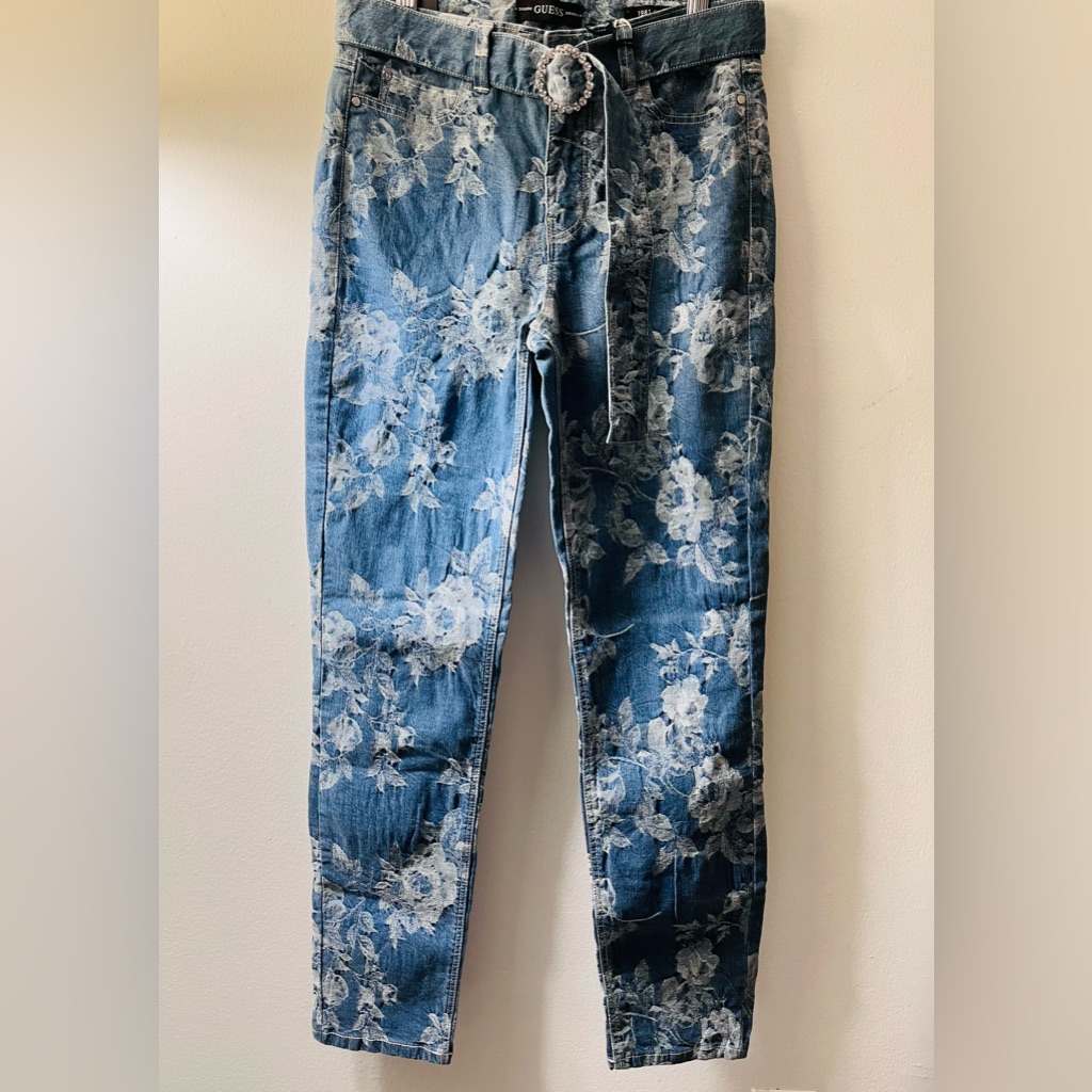 Guess Beautiful Jacquard Jeans Skinny Fit With Comfortable Stretch